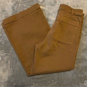Everlane Golden Brown Caramel The Wide Leg Crop capri Pant Sz 6
